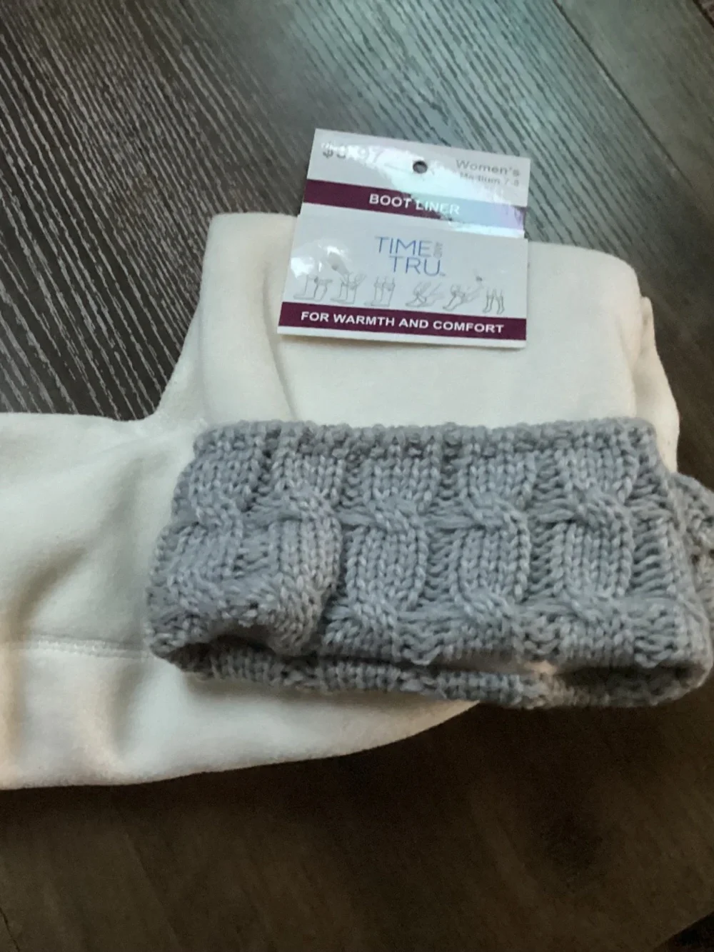 Time and Tru Women’s Boot Liner New With Tag Size M 7-8